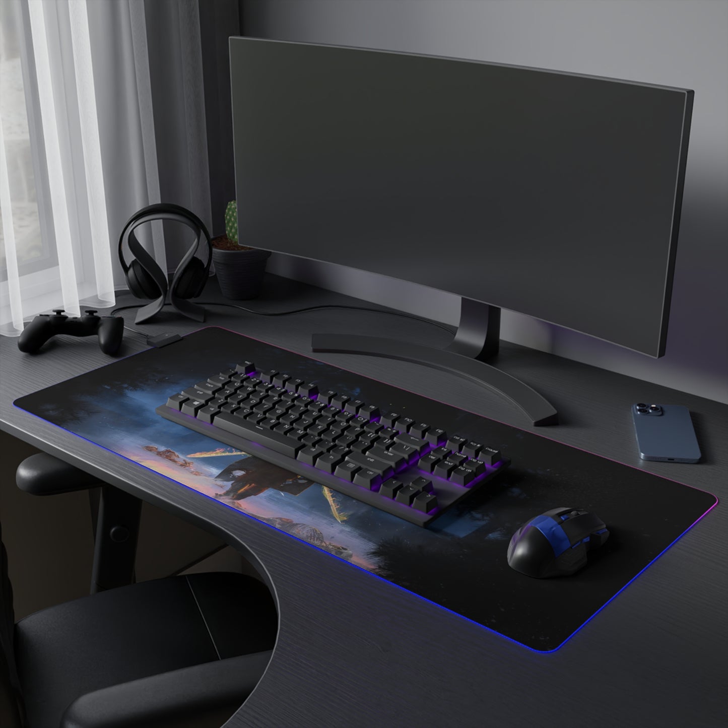 Chasing Death- LED Gaming Mouse Pad